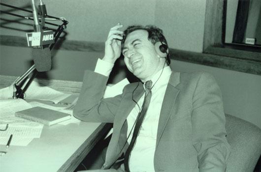 Leonard in the Senior Edition studio, ca. 1984.