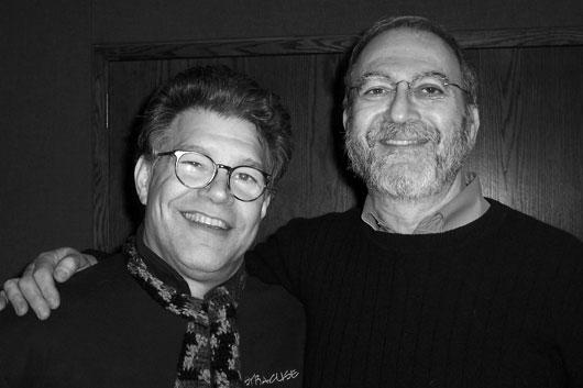 Leonard with political satirist Al Franken, 2005.