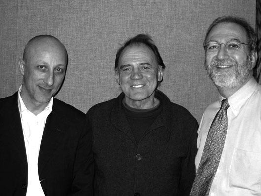 Director Oliver Hirschbiegel, actor Bruno Ganz and Leonard Lopate, 2005.