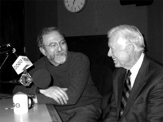 Leonard Lopate with former President Jimmy Carter, October 2004.
