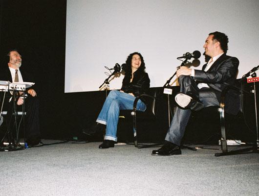 Leonar with Jim Taylor, co-screenwriter of Sideways and director Tamara Jenkins.