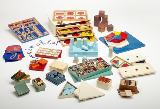 Teaching materials commissioned by Maria Montessori. 1920s.