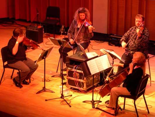 Ethel performs music by Scott Johnson at Merkin Hall, 9/28/04.