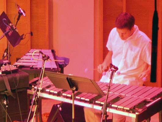 Percussionist David Cossin, 9/28/04.