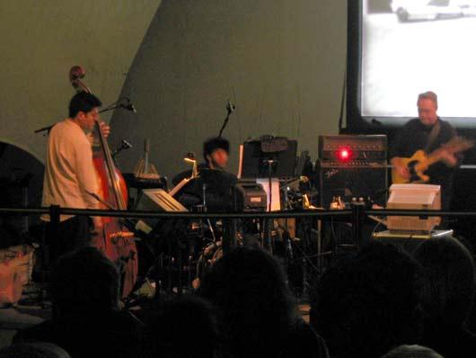Bill Frisell and trio accompany the silent film, 'Bombshell Bride' 1/15/04.