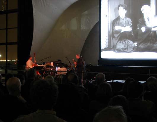Bill Frisell and trio accompany the silent film, 'Bombshell Bride' 1/15/04.