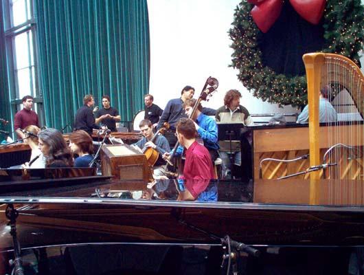 Members of Alarm Will Sound in rehearsal, 12/9/03.