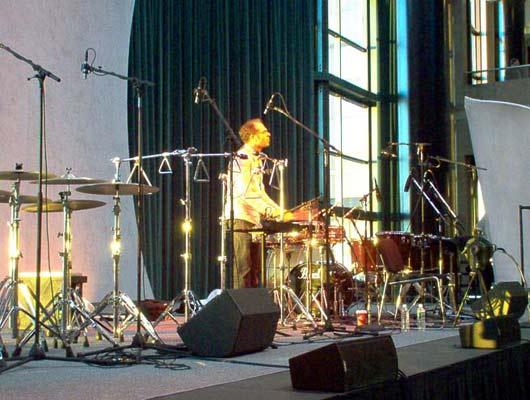 Percussionist Steven Schick performs a section of John Luther Adams' 'The Mathematics of Resonant Bodies,' 11/20/03.