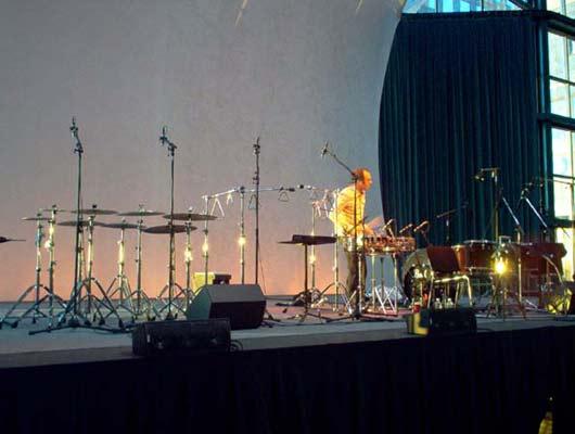 Percussionist Steven Schick performs a snare drum section of John Luther Adams' 'The Mathematics of Resonant Bodies,' 11/20/03.