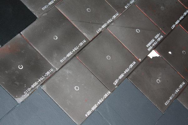 Close-up of the shuttle's tiles.