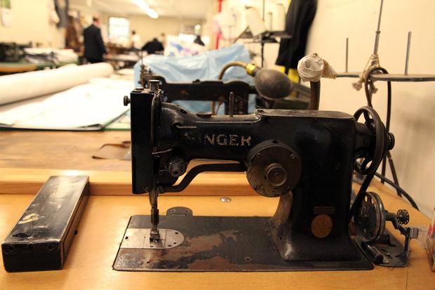 Ace Banner occasionally still uses their old Singer sewing machines.