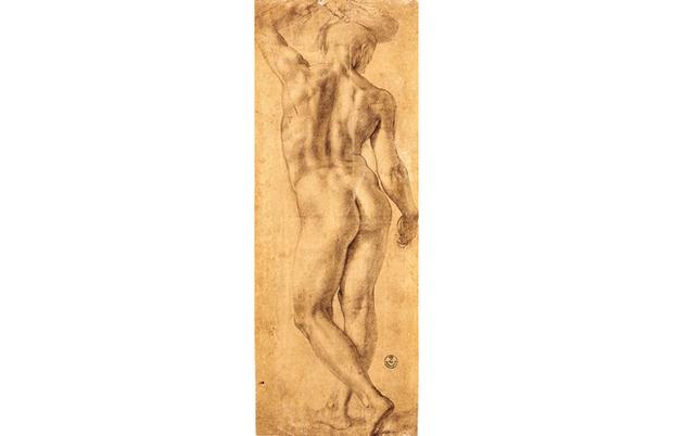ca. 1541-42
Black chalk on paper washed with mustard or pale yellow ocher 16 15/16 x 6 1/4 in . ca. 1541-42
Black chalk on paper washed with mustard or pale yellow ocher 16 15/16 x 6 1/4 in .