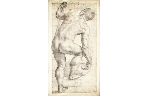 ca. 1565-69
Black chalk, squared in black chalk, glued onto secondary paper support 11 5/16 x 8 ½ in. ca. 1565-69
Black chalk, squared in black chalk, glued onto secondary paper support 11 5/16 x 8 ½ in.