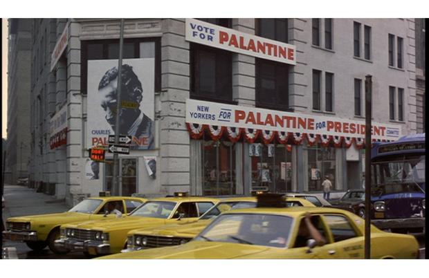 The Charles Palantine campaign headquarters at the corner of 63rd Street and Broadway, where Travis meets love interest Betsy (Cybill Shepherd). The Charles Palantine campaign headquarters at the corner of 63rd Street and Broadway, where Travis meets love interest Betsy (Cybill Shepherd).