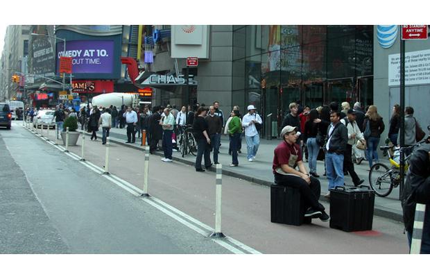 Things have changed a bit. Now there's even a car-free lane. Things have changed a bit. Now there's even a car-free lane.