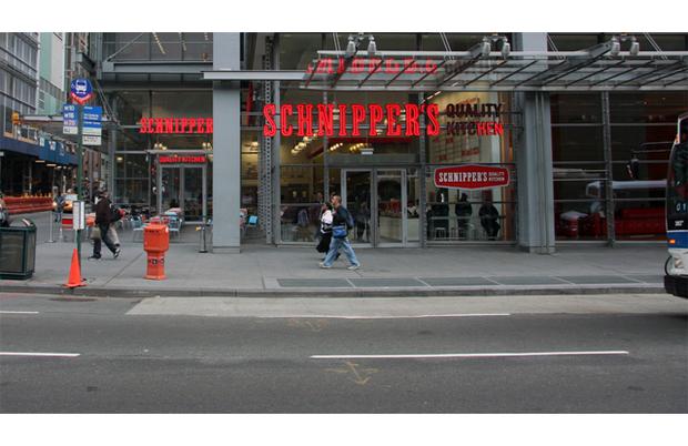 The New York Times building, and Schnipper's Restaurant, have taken over the spot. The New York Times building, and Schnipper's Restaurant, have taken over the spot.