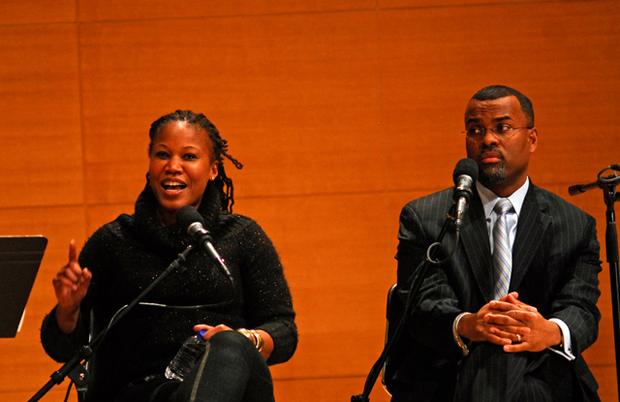 Majora Carter (left) and Dr. Eddie Glaude Majora Carter (left) and Dr. Eddie Glaude