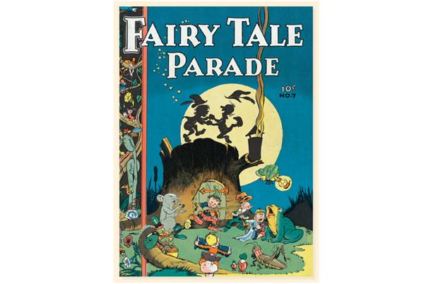 Cover from Fairy Tale Parade no. 7 (August–September 1943), copyright © Okefenokee Glee & Perloo, Inc., used by permission of the Walt Kelly estate. Cover from Fairy Tale Parade no. 7 (August–September 1943), copyright © Okefenokee Glee & Perloo, Inc., used by permission of the Walt Kelly estate.
