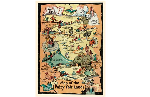 “Map of the Fairy Tale Lands” from Fairy Tale Parade no. 6 (May–July 1943), copyright © Okefenokee Glee & Perloo, Inc., used by permission of the Walt Kelly estate. “Map of the Fairy Tale Lands” from Fairy Tale Parade no. 6 (May–July 1943), copyright © Okefenokee Glee & Perloo, Inc., used by permission of the Walt Kelly estate.