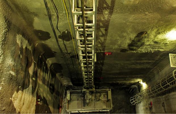 Elevator goes almost 100 feet underground. Elevator goes almost 100 feet underground.
