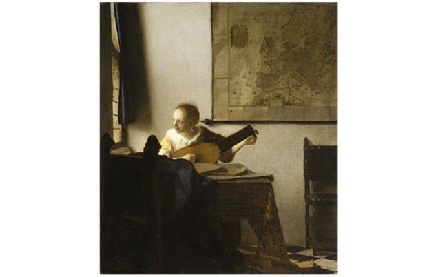 Johannes Vermeer (Dutch, 1632–1675)
Woman with a Lute, early 1660s
Oil on canvas
20 1/4 x 18 in. (51.4 x 45.7 cm)
The Metropolitan Museum of Art, Bequest of Collis P. Huntington, 1900
(25.110.24) Johannes Vermeer (Dutch, 1632–1675)
Woman with a Lute, early 1660s
Oil on canvas
20 1/4 x 18 in. (51.4 x 45.7 cm)
The Metropolitan Museum of Art, Bequest of Collis P. Huntington, 1900
(25.110.24)