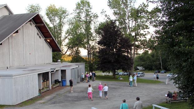 Audiences arrive for the opening night concert at Marlboro's 680-seat concert hall.