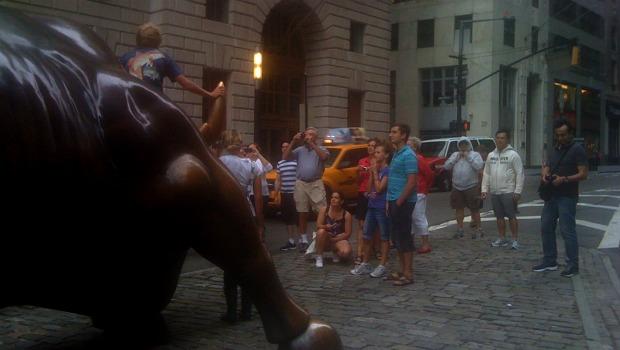 Tourists make the best of New York City on Sunday. Tourists make the best of New York City on Sunday.