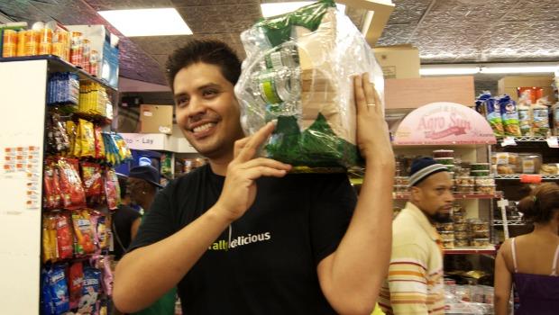 There were no individual bottles of water on the Met market shelves on Nostrand, but lucky customers were able to buy cases of water. There were no individual bottles of water on the Met market shelves on Nostrand, but lucky customers were able to buy cases of water.