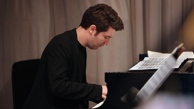 Pianist Alessio Bax performing on the 1,800th broadcast of the Young Artists Showcase.
