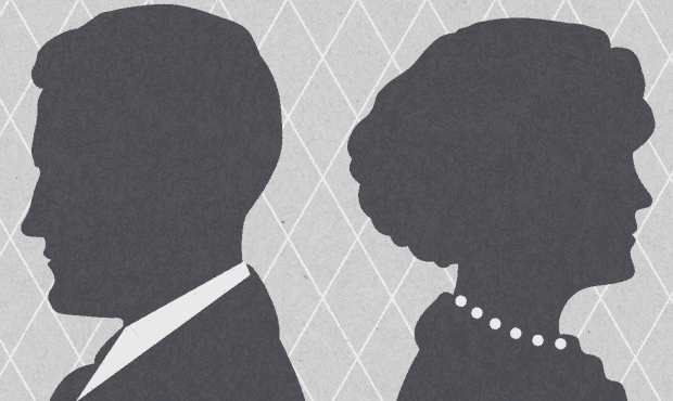 Detail of original book cover design for F. Scott Fitzgerald's This Side of Paradise by illustrator and graphic designer M.S. Corley