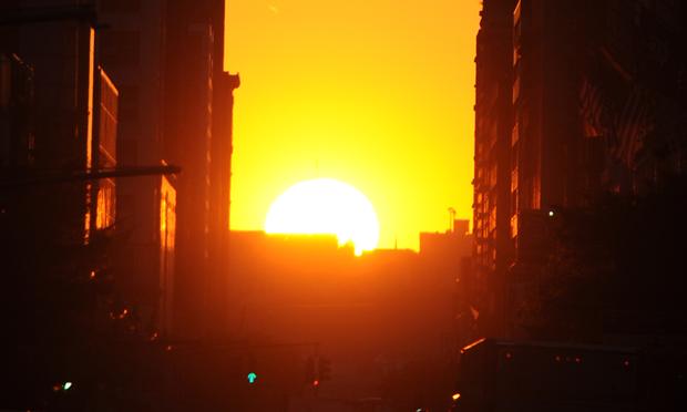 A 2011 view of 'Manhattanhenge' from 34th Street, Neil deGrasse Tyson's favorite vantage point