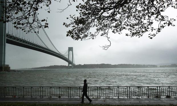 Hurricane Sandy beginning to make landfall on October 29, 2012 Hurricane Sandy beginning to make landfall on October 29, 2012
