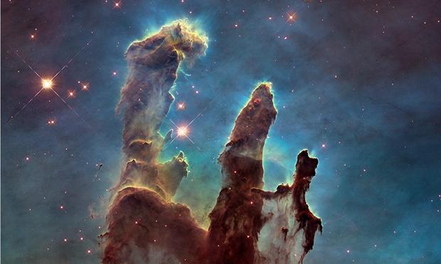 'The Pillars of Creation,' a detail view of the Eagle Nebula