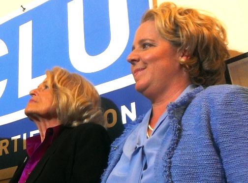 Edith Windsor, left, and her lawyer Roberta Kaplan, who argued her DOMA lawsuit before the Supreme Court.