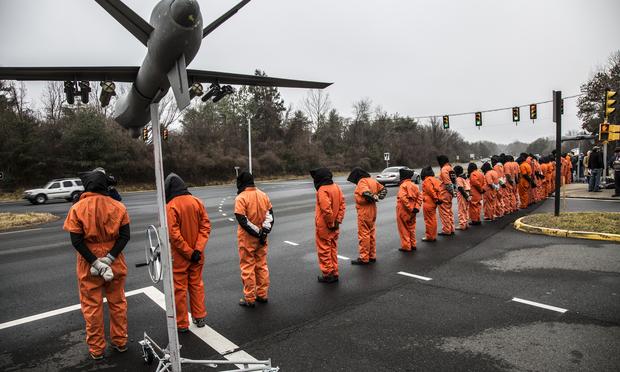 A 2013 protest by the group 'Witness Against Torture' outside CIA headquarters in Langley, Virginia.
