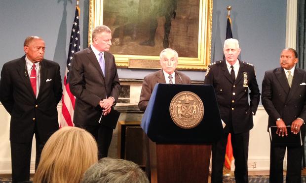NYPD Commissioner Bill Bratton and Mayor Bill de Blasio discuss the investigation into the death of Eric Garner while in police custody.