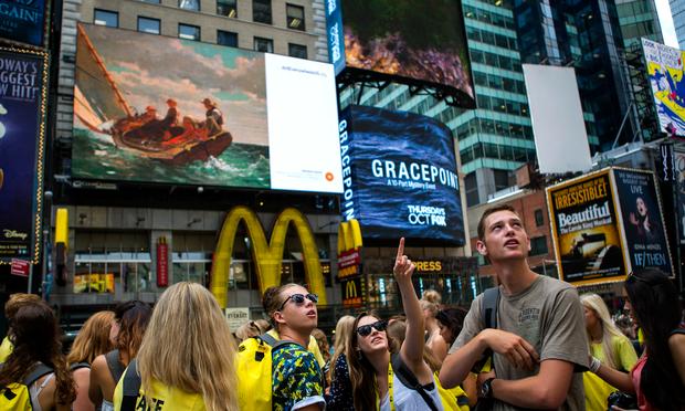 An Art Everywhere billboard in Times Square An 'Art Everywhere' billboard in Times Square