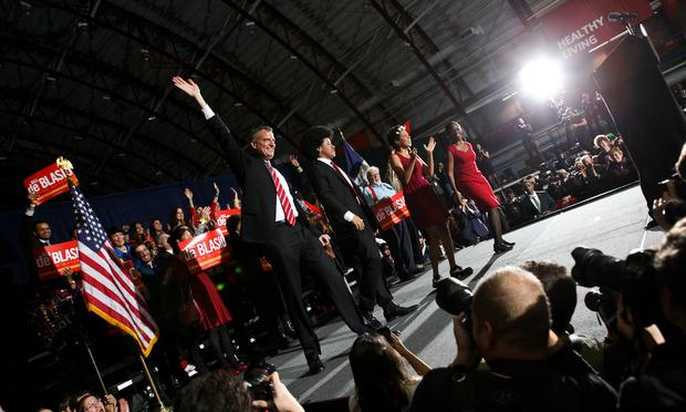Bill de Blasio and his family on election night Nov. 5 2013. Bill de Blasio and his family on election night Nov. 5 2013.