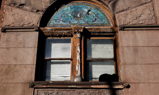 Detailed stain glass in an historic building in Bedford-Stuyvesant, Brooklyn. Detailed stain glass in an historic building in Bedford-Stuyvesant, Brooklyn.