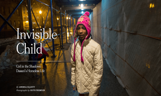 Dasani, the homeless Brooklyn girl profiled in Andrea Elliott's NYT series 'Invisible Child'