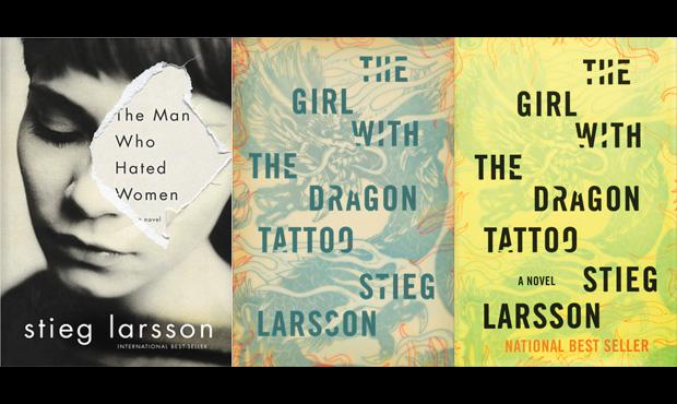 Left to right: drafts of Peter Mendelsund's design for The Girl with the Dragon Tattoo and the final cover Left to right: drafts of Peter Mendelsund's design for 'The Girl with the Dragon Tattoo' and the final cover