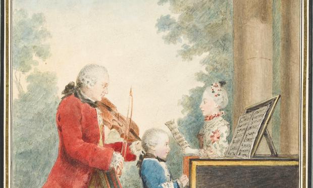 The Mozart family on tour: Leopold, Wolfgang and Nannerl. The Mozart family on tour: Leopold, Wolfgang and Nannerl.