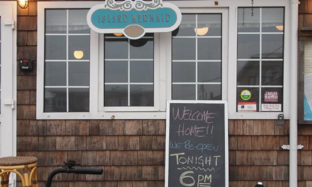 The Island Mermaid in Ocean Beach is open and waiting for the summer beach crowds.