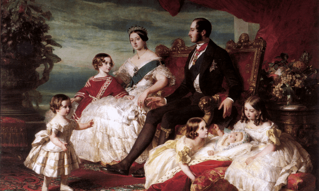 Portrait of Queen Victoria, Prince Albert, and their children. Portrait of Queen Victoria, Prince Albert, and their children.