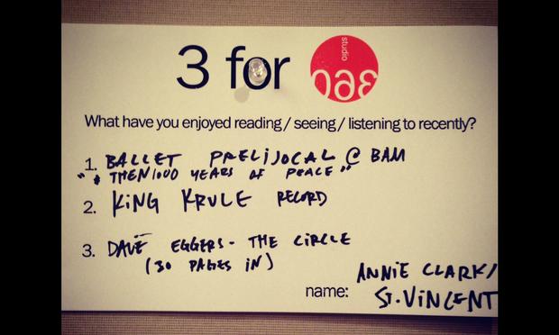 St. Vincent's 3 for 360 St. Vincent's 3 for 360