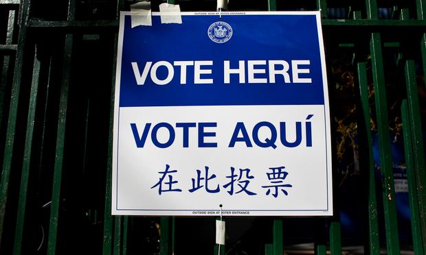 Voting site for November 2013 election in Prospect Heights, Brooklyn. Voting site and sign at 2013 election in Prospect Heights, Brooklyn.