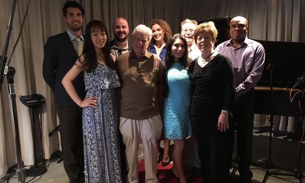 Young singers from the Martina Arroyo Foundation join Robert Sherman in the WQXR studios. Young singers from the Martina Arroyo Foundation join Robert Sherman in the WQXR studios.