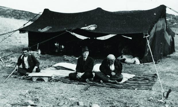 Bela Bartok (center) collecting folk music