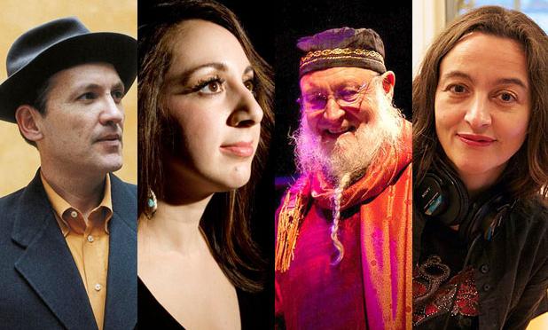 From left to right: Osvaldo Golijov (John Sann), Mary Kouyoumdjian (Michel A Khalil), Terry Riley (Tim Ferguson), Aleksandra Vrebalov (Kim Nowacki) From left to right: Osvaldo Golijov (John Sann), Mary Kouyoumdjian (Michel A Khalil), Terry Riley (Tim Ferguson), Aleksandra Vrebalov (Kim Nowacki)