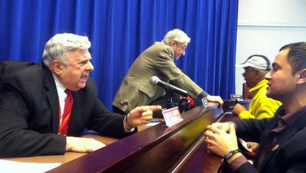 DCTC Chairman Ron Linton exchanging heated words with a cab driver taxi, D.C.